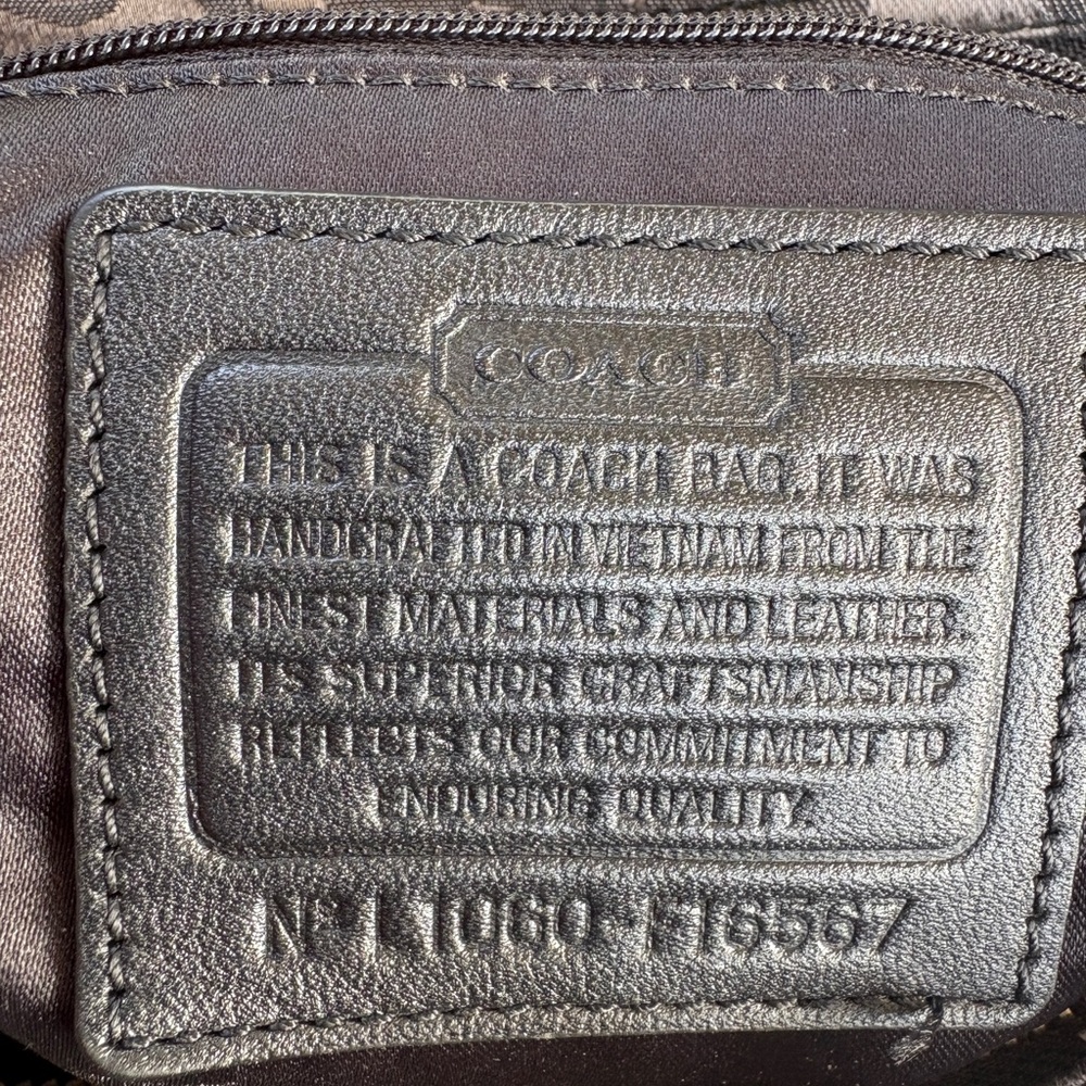 COACH HORSE CARRIAGE EAST WEST GALLERY TOTE SHOULDER BAG F16563 GRAY BLACK - Picture 7 of 7